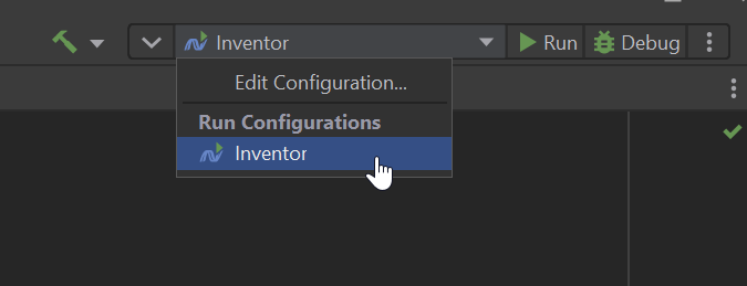 inventor-run-config